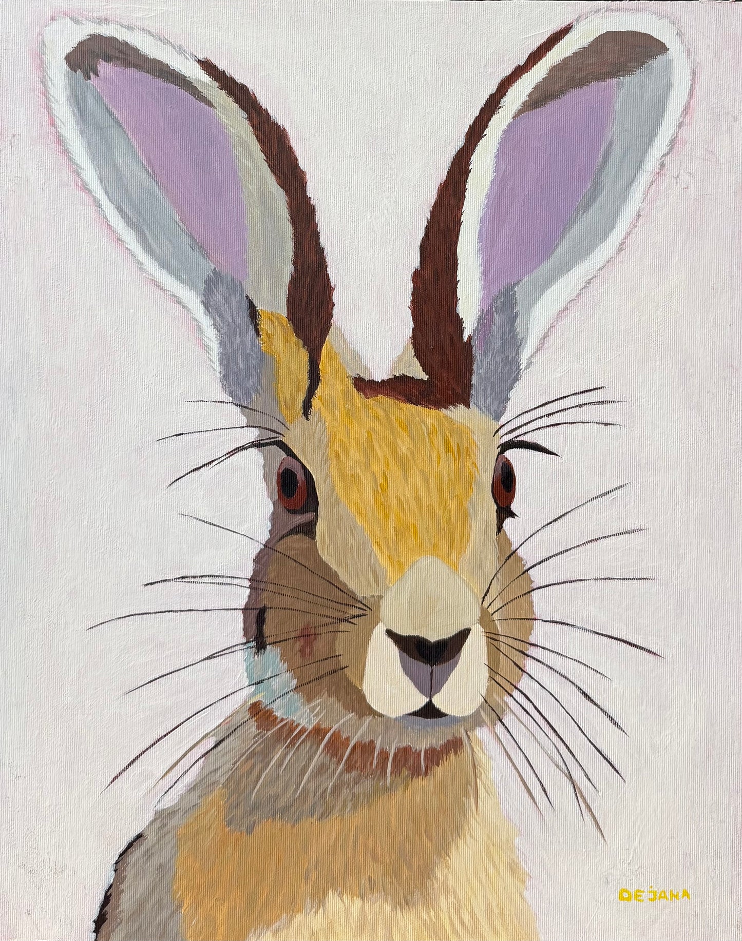 Rabbit look 50x40cm - Original Acrylic Painting by Girl with Wings - Dejana Nežić ( Bačko )
