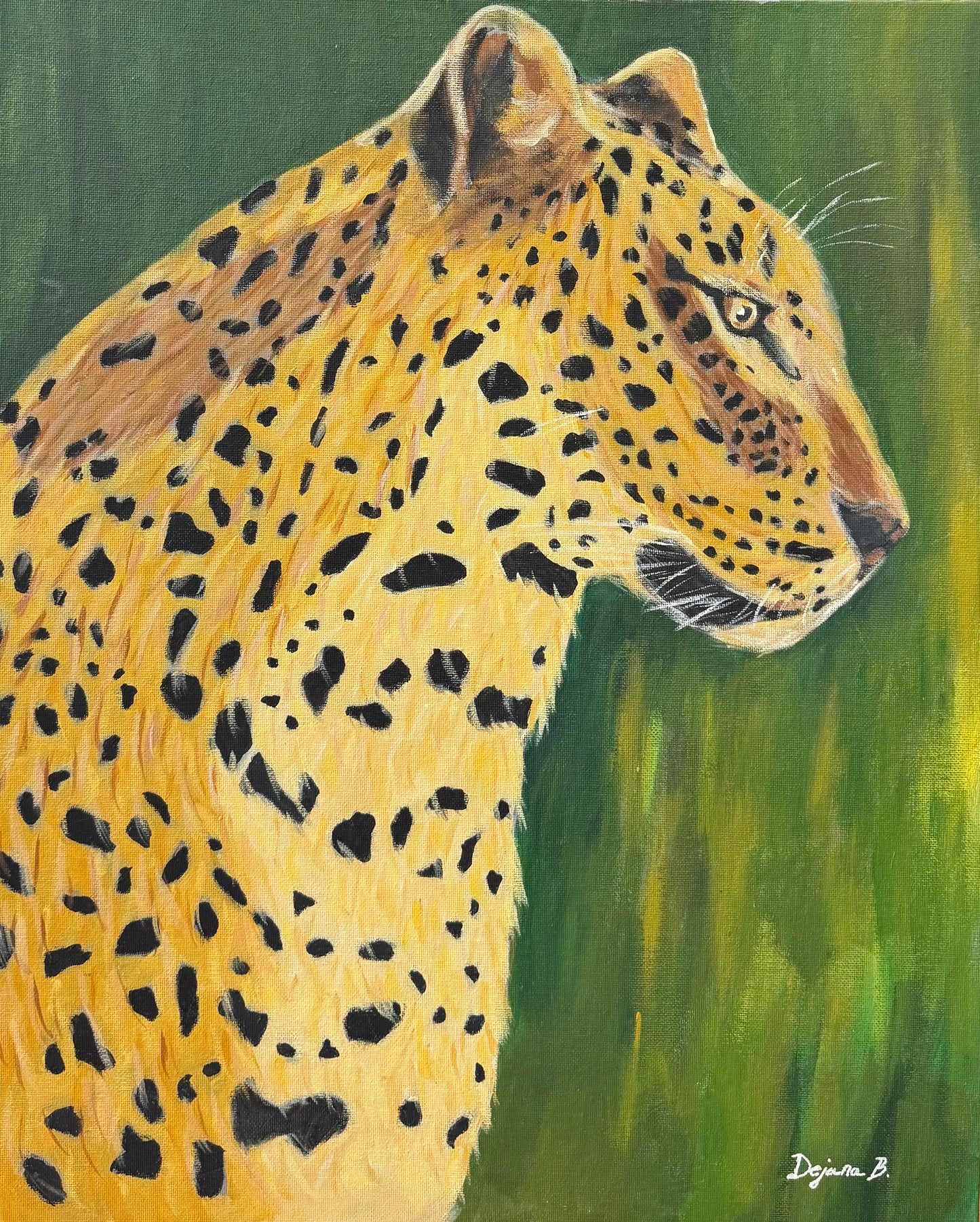 Leopard 50x40cm - Original Acrylic Painting by Girl with Wings - Dejana Nežić ( Bačko )