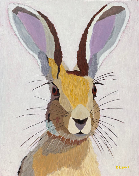Rabbit look 50x40cm - Original Acrylic Painting by Girl with Wings - Dejana Nežić ( Bačko )